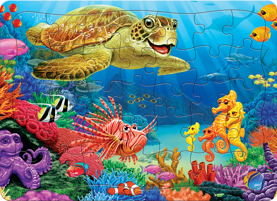 cobble-hill-tray-puzzles-undersea-turtle-puzzle-35-teile-meer image 1