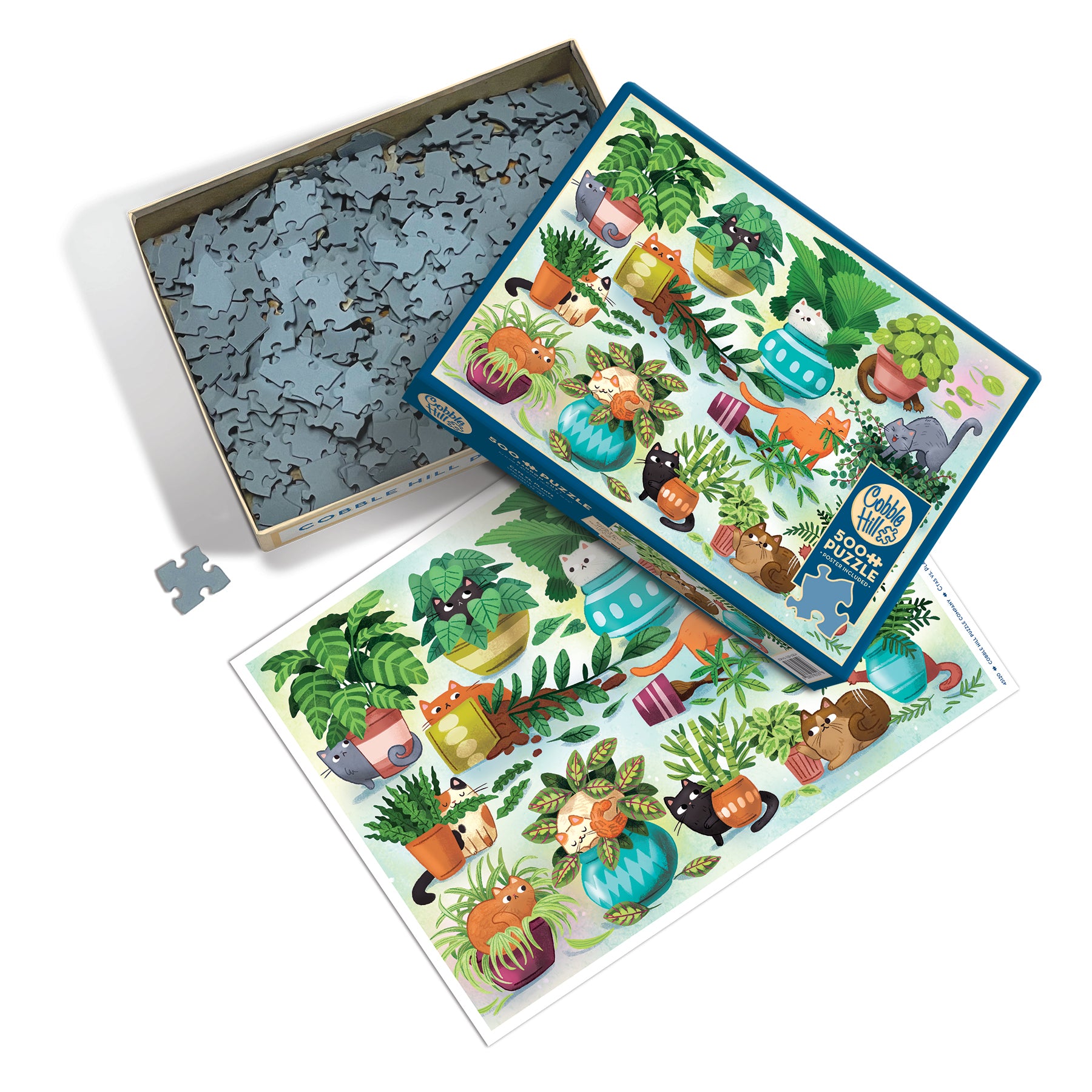 cobble-hill-500-teile-cats-vs-plants-puzzle-katzen image 3