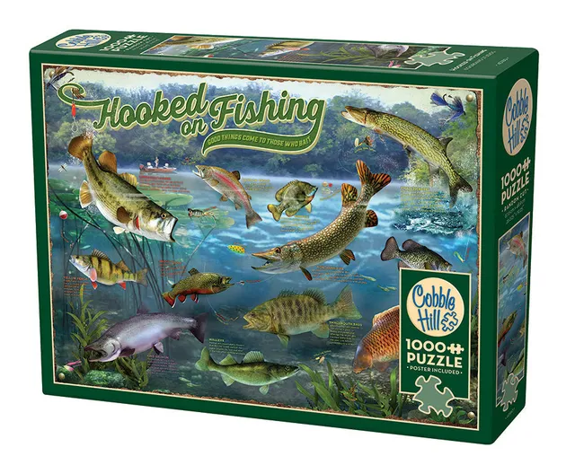 cobble-hill-hooked-on-fishing-1000-teile-puzzle-angeln image 1