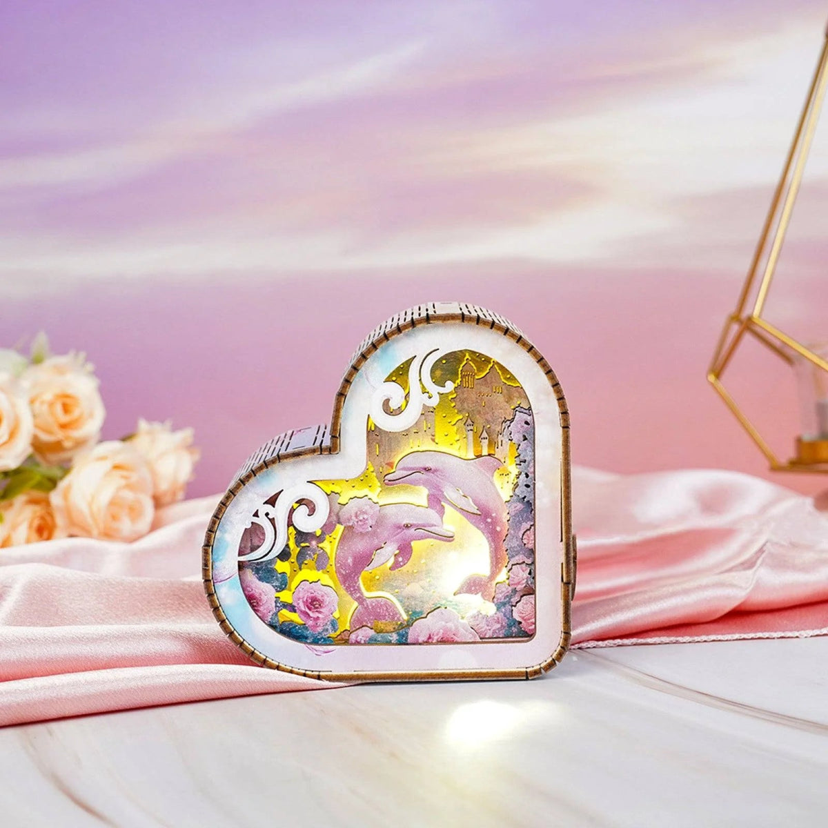 kaayee-night-light-dolphin-paradise-3d-holzpuzzle-herz image 2