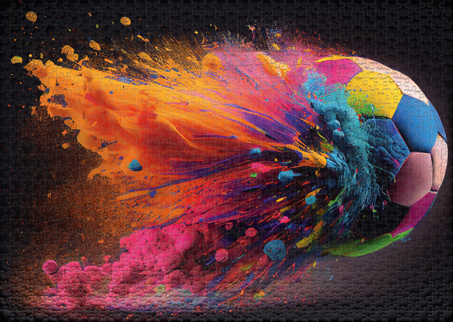 ulmer-puzzleschmiede-volltreffer-puzzle-1000-teile-fu-ball-bunt image 2