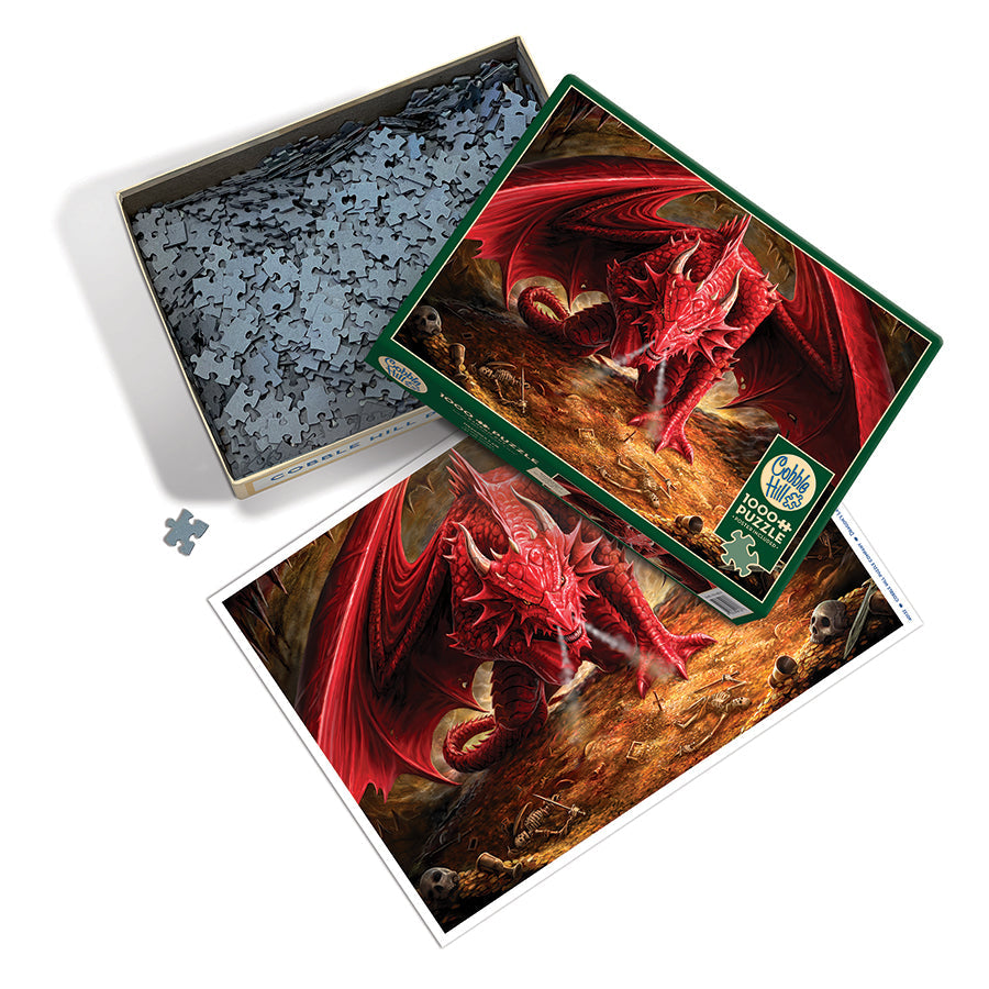 cobble-hill-1000-piece-dragon-s-lair-puzzle-drache image 3