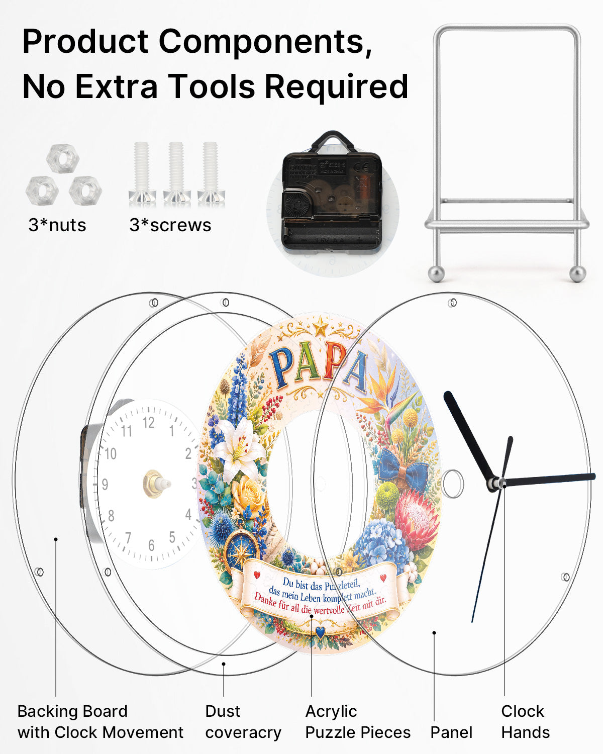 kaayee-clock-kit-f-r-papa-puzzle-uhr-acryl-bausatz-regular image 6