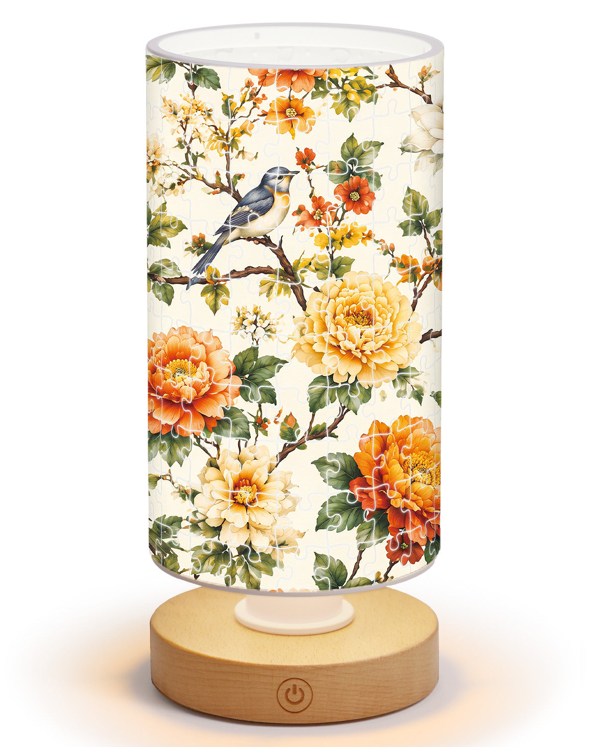 kaayee-night-light-golden-rose-birdsong-zylinder-acryl image 1