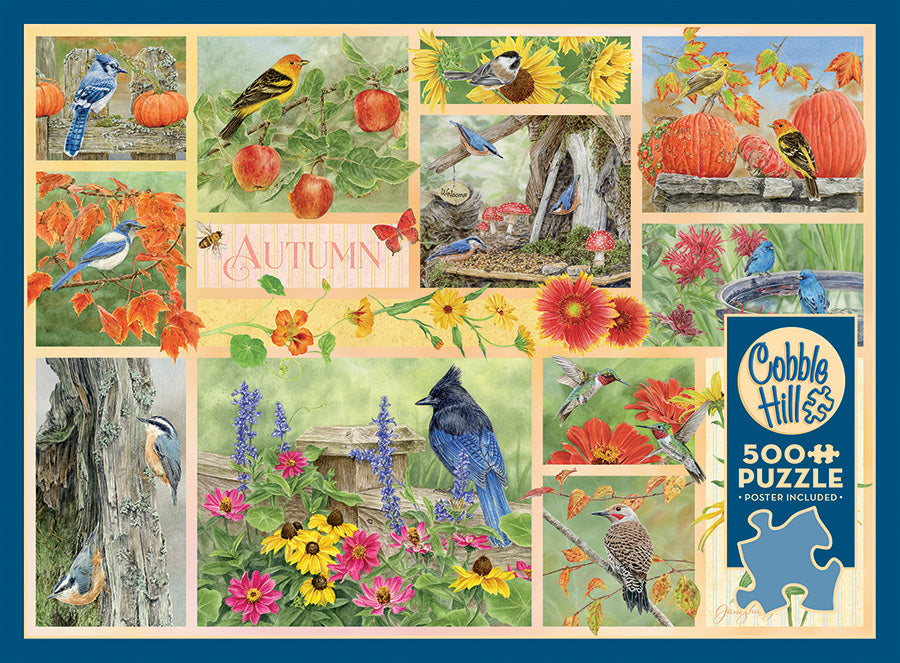 cobble-hill-500-piece-garden-birds-in-autumn-puzzle-500-teile image 3