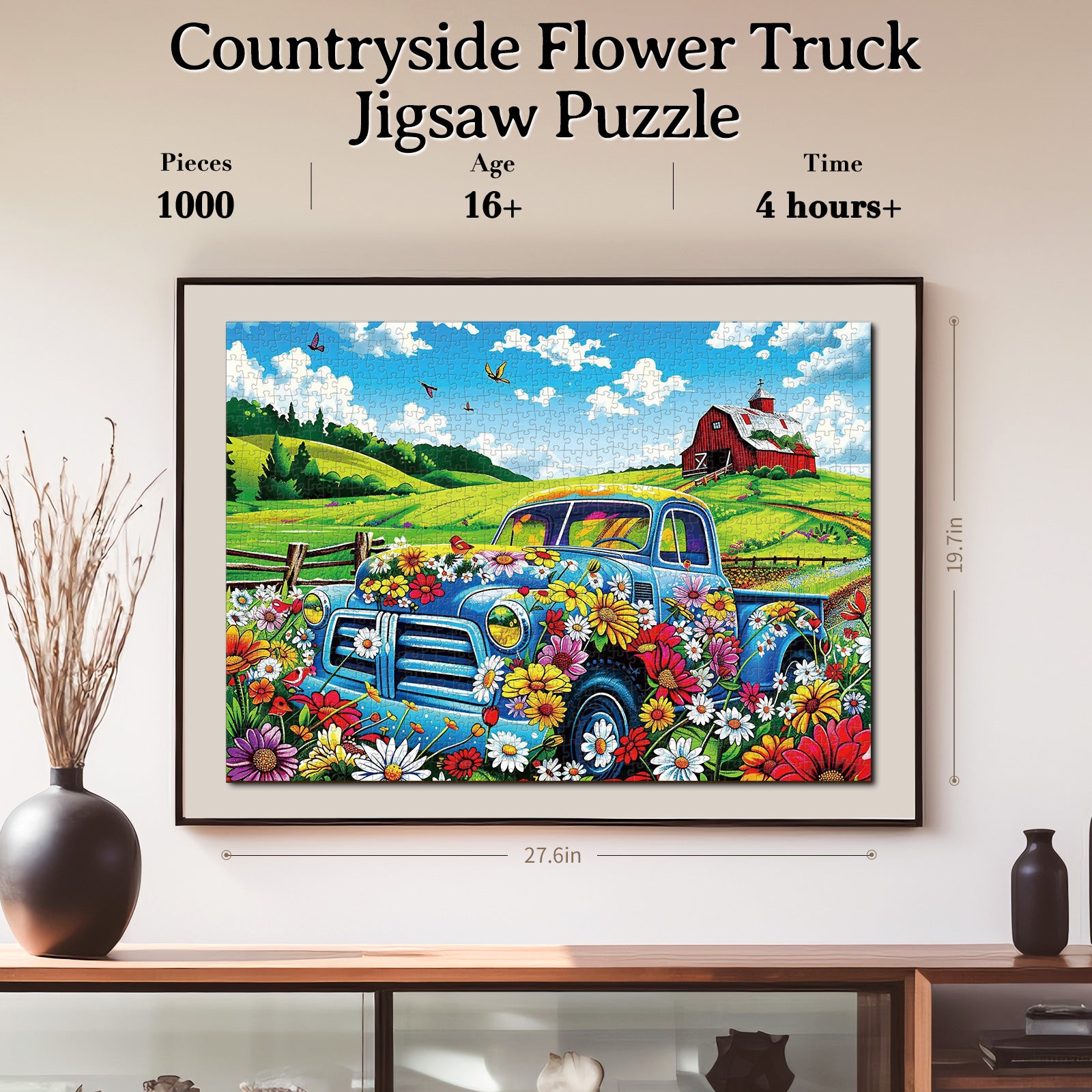 kaayee-countryside-flower-truck-1000-teile-puzzle-eco-blumenauto image 6