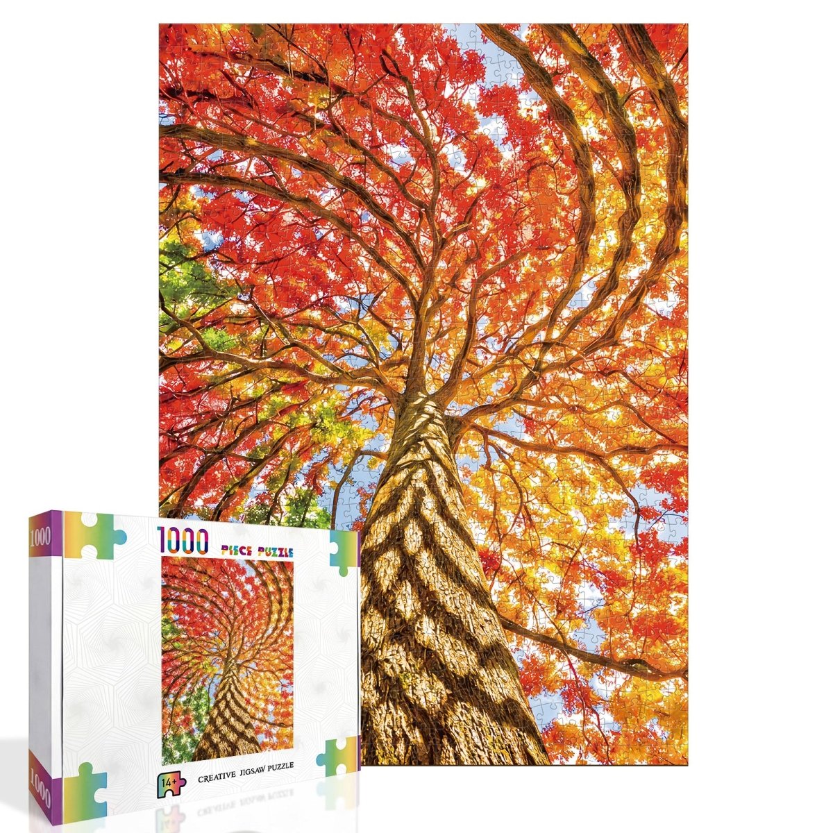kaayee-cardboard-puzzle-geometric-tree-1-1000-teile-eco image 2
