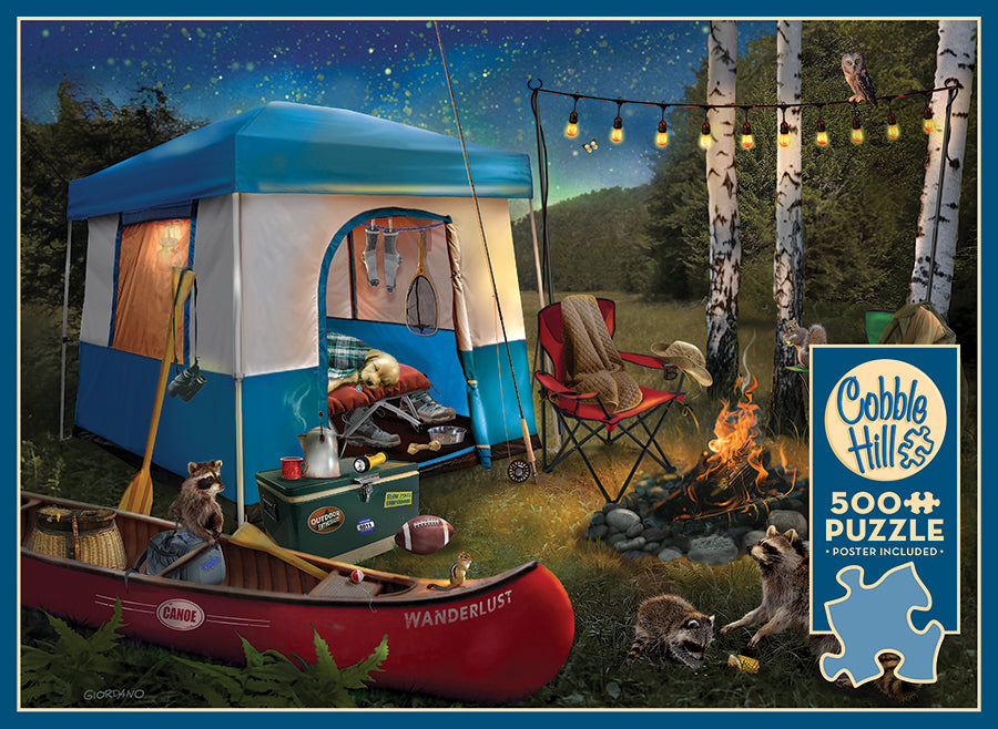 cobble-hill-500-piece-wanderlust-puzzle-500-teile-camping-nacht image 3