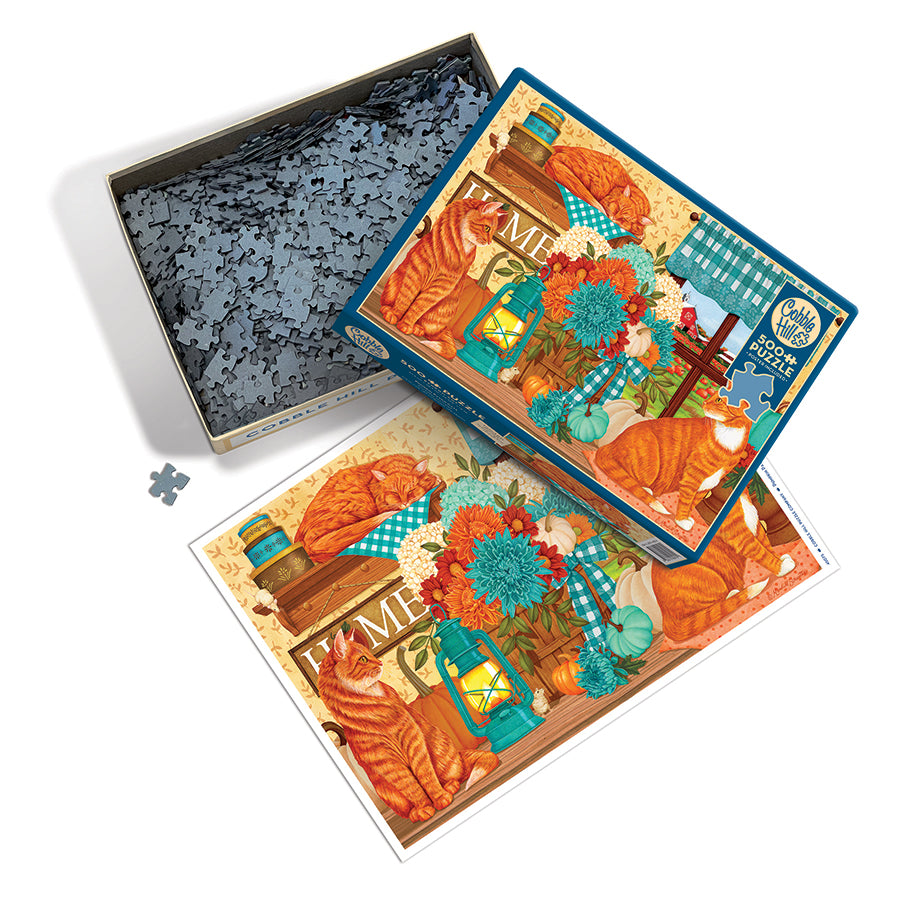 cobble-hill-500-piece-pumpkin-patch-cats-puzzle-500-teile-herbst-katzen image 4