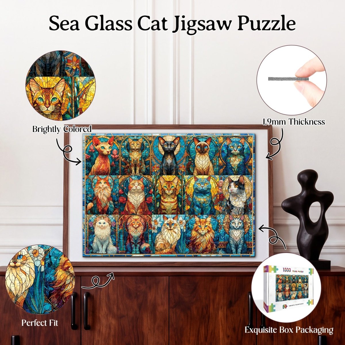 kaayee-cardboard-puzzle-sea-glass-cat-1000-teile-katzen image 3