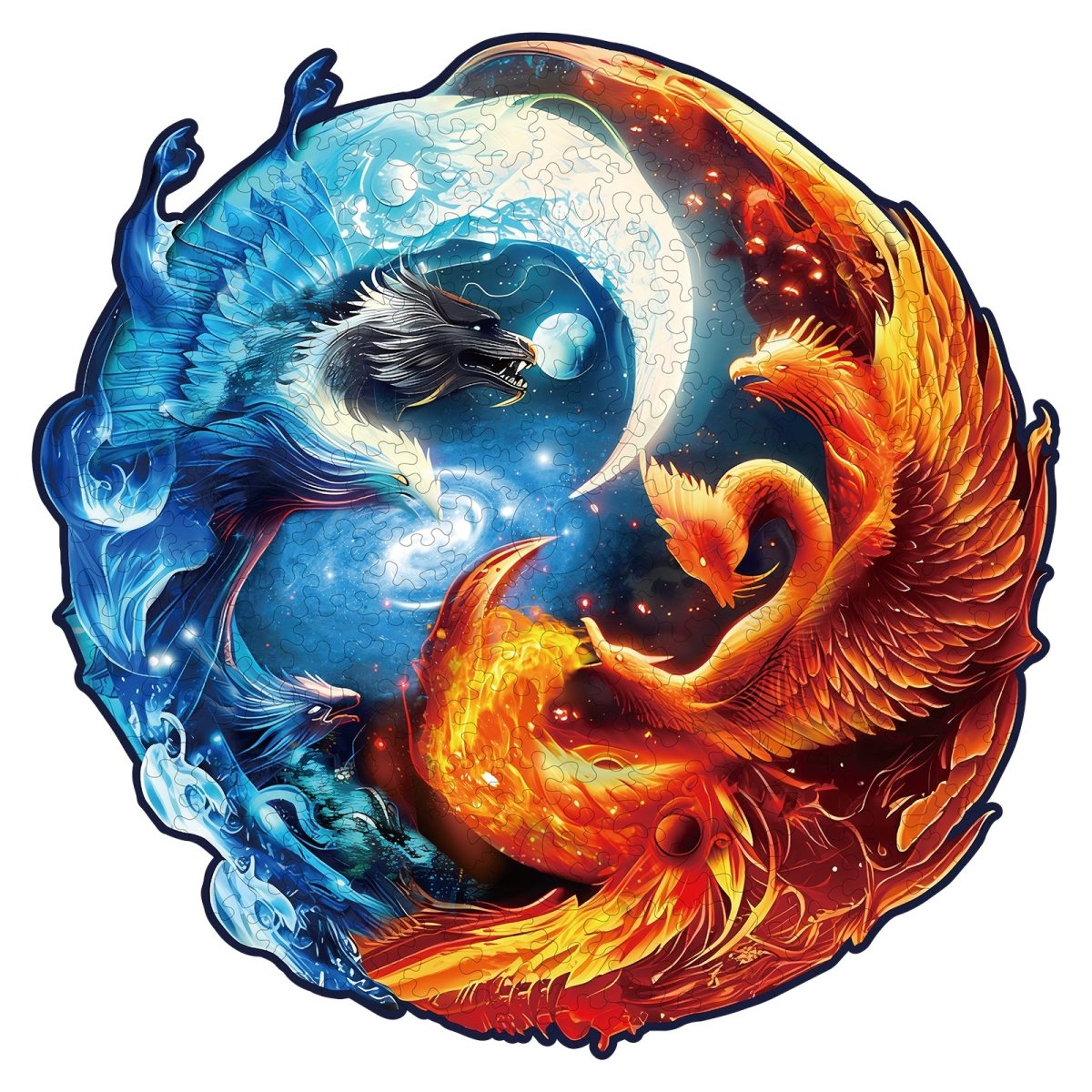 kaayee-yinyang-drache-ph-nix-holzpuzzle-small-rund image 1