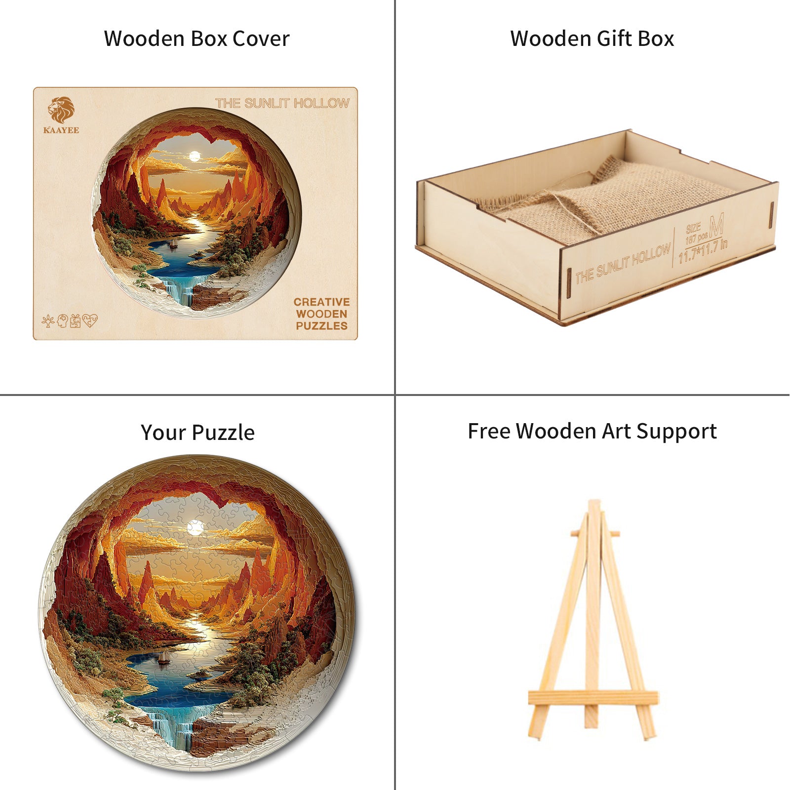 kaayee-sunlit-hollow-holzpuzzle-medium-fan-favorite-wald image 4
