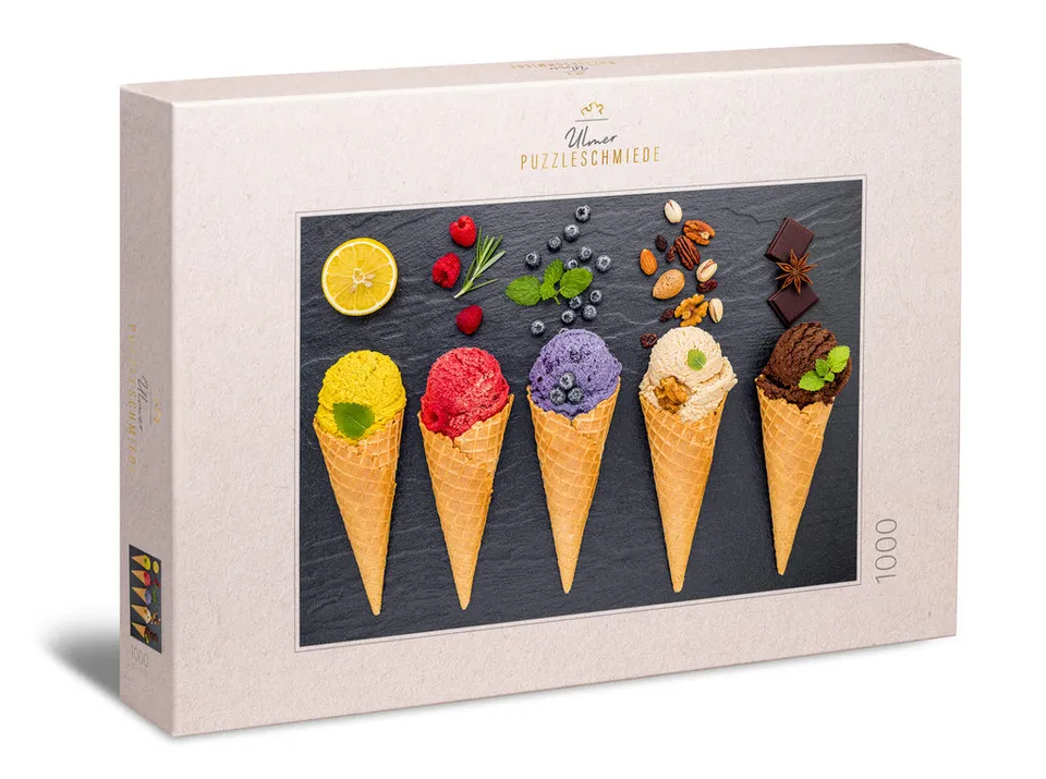 ulmer-puzzleschmiede-puzzle-1000-teile-icy-colors-puzzle-eiswaffeln image 1