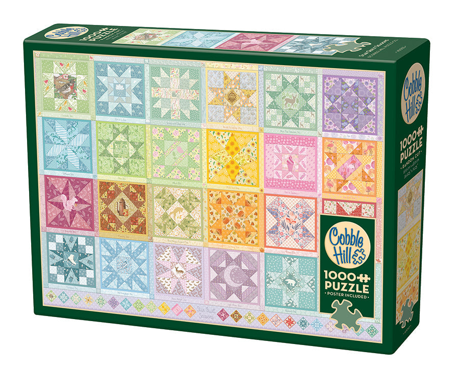 cobble-hill-1000-piece-star-quilt-seasons-puzzle-1000-teile-quilt image 1