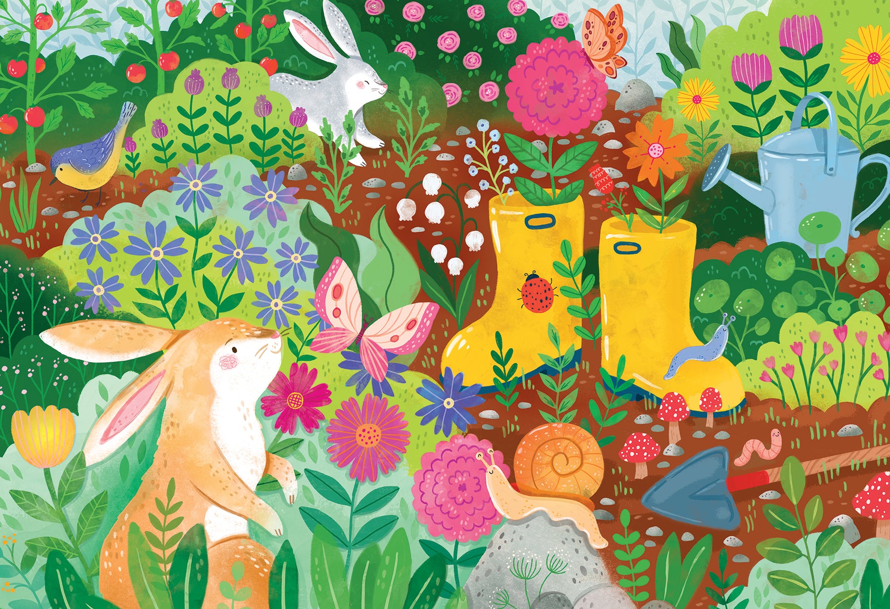cobble-hill-rabbit-garden-puzzle-100-teile-hasen image 2