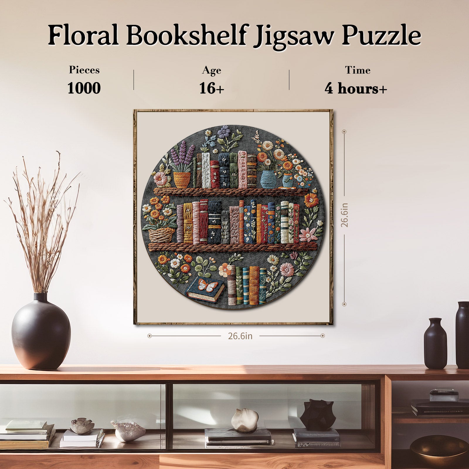 kaayee-floral-bookshelf-1000-teile-puzzle-standard-edition-blumen image 6