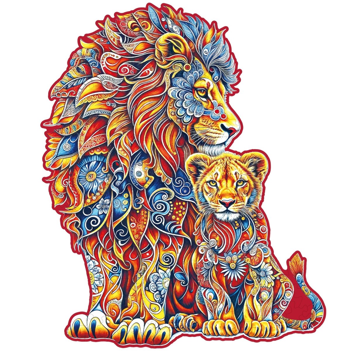 kaayee-wooden-puzzle-lion-holzpuzzle-small-pocket-escape image 1
