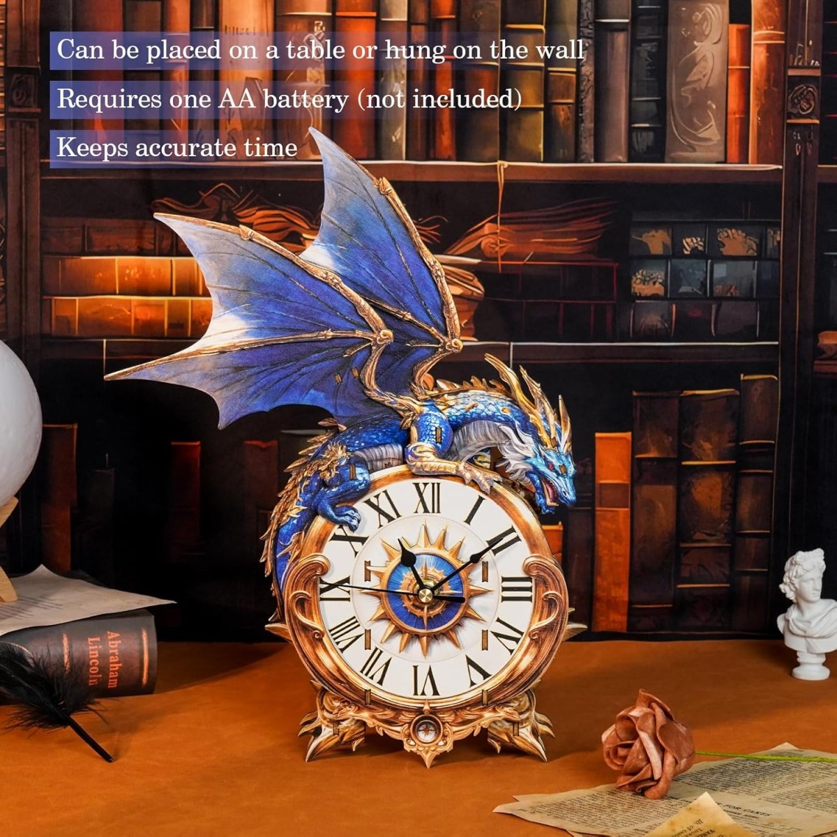 kaayee-clock-kit-blue-dragon-holzuhr-3d-puzzle-bausatz image 6