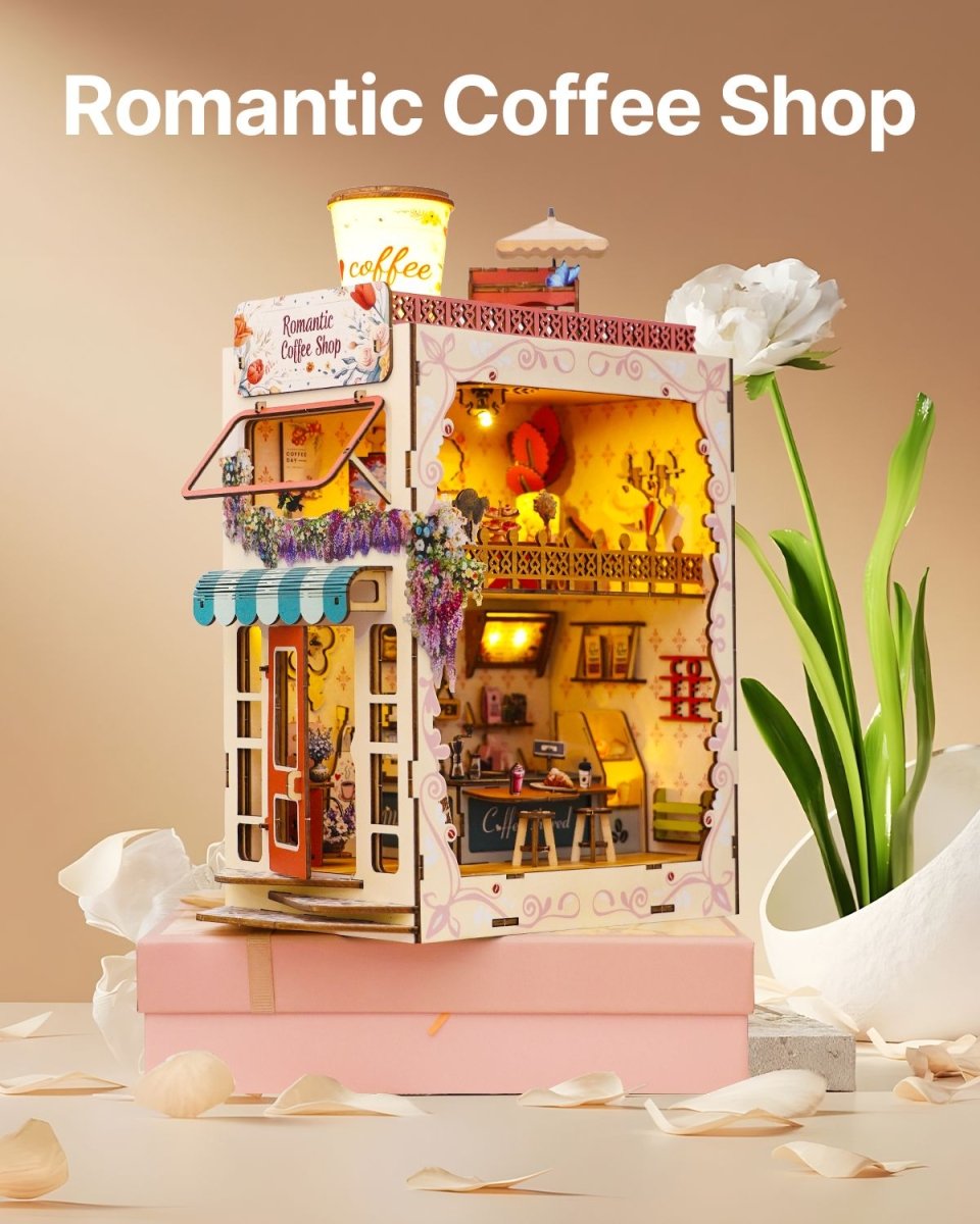 kaayee-book-nook-kit-romantic-coffee-shop-miniatur-led image 2