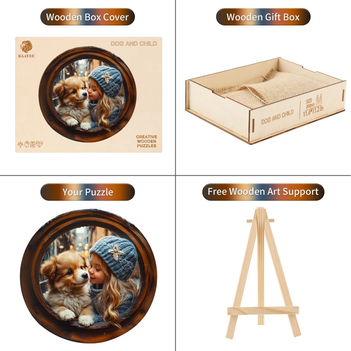 kaayee-hund-und-kind-holzpuzzle-medium-familie image 3