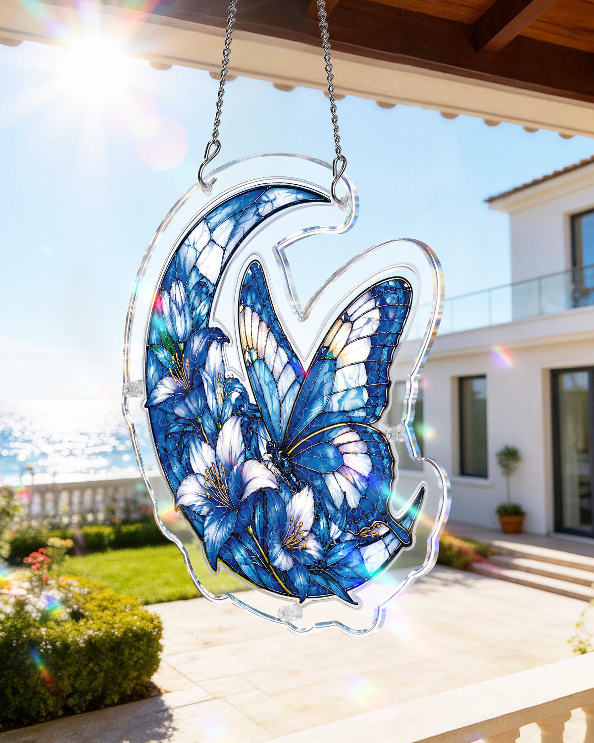 kaayee-suncatcher-puzzle-moonlit-blue-butterflies-medium-20-8-cm image 8