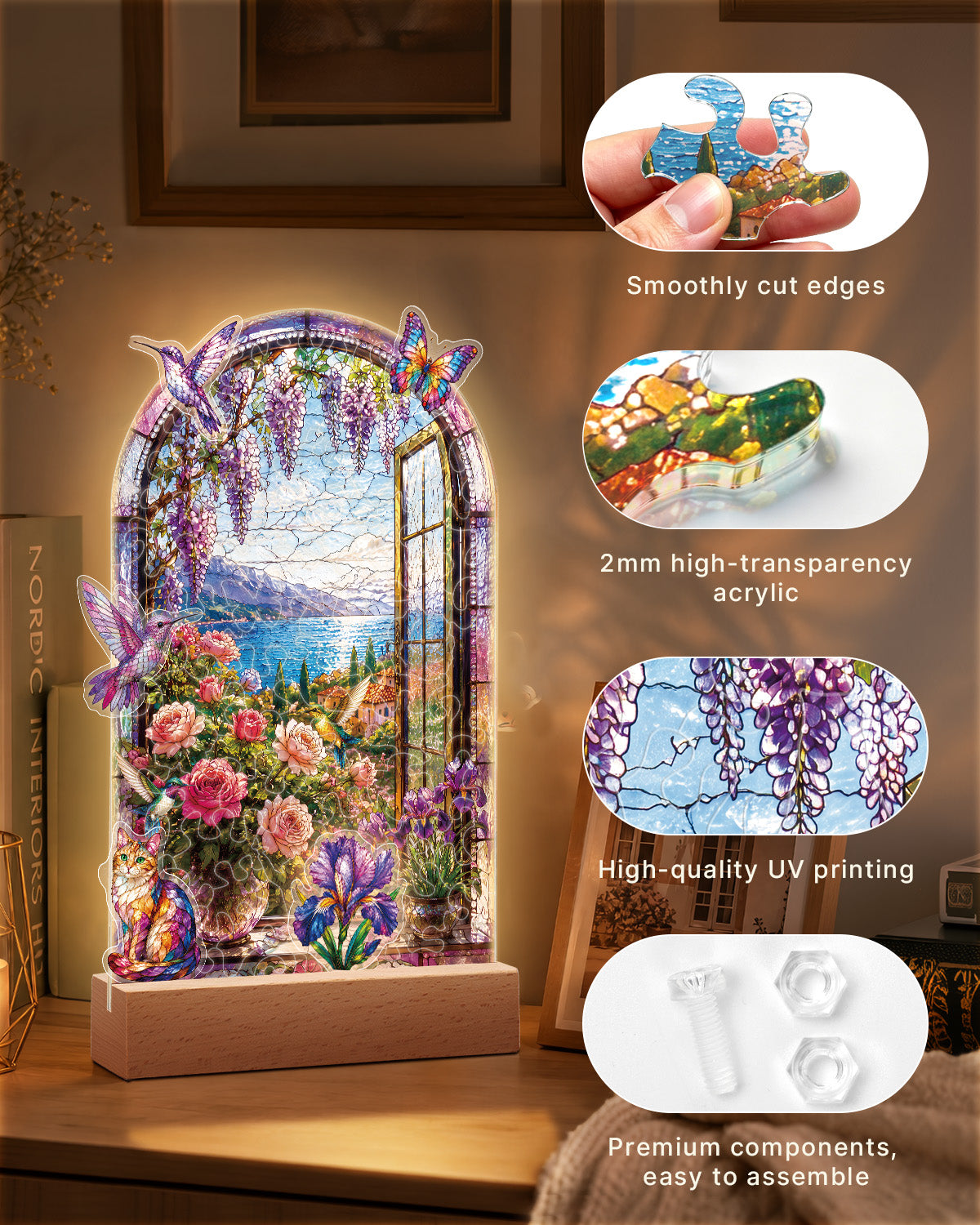 kaayee-violet-garden-retreat-nachtlicht-acryl-puzzle image 4