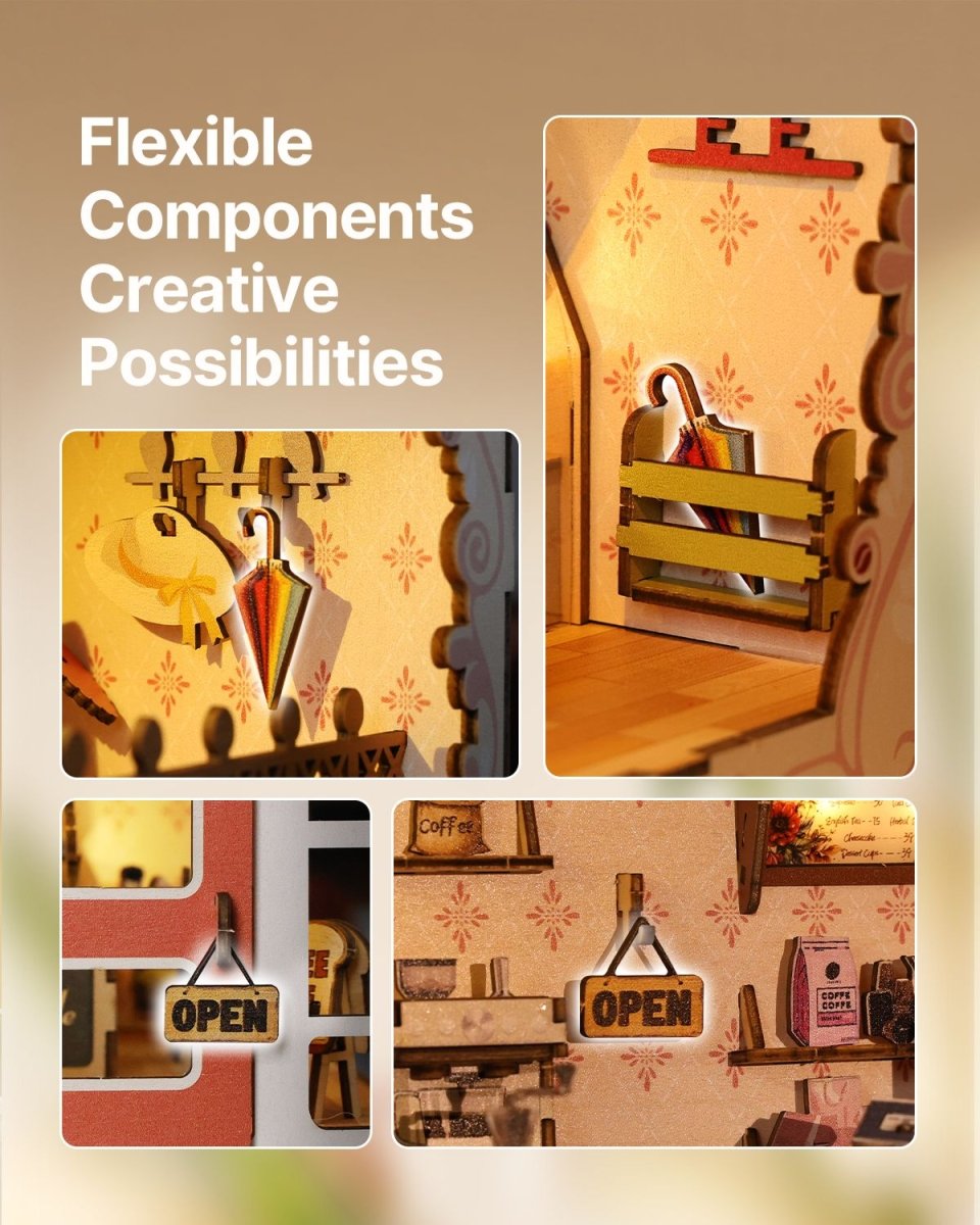 kaayee-book-nook-kit-romantic-coffee-shop-miniatur-led image 5