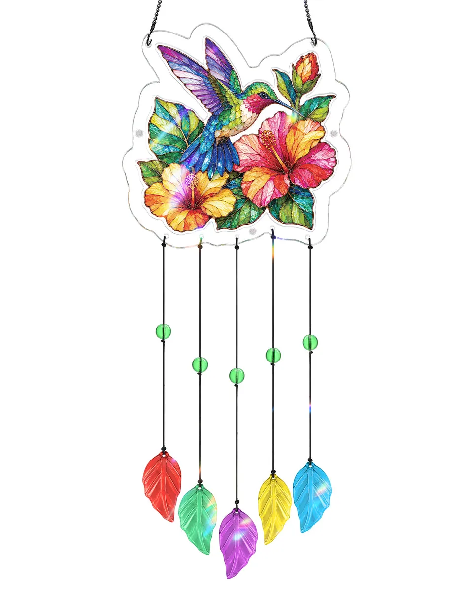 kaayee-wind-chime-kolibri-acryl-windspiel-s-bl-ten-18-cm image 1