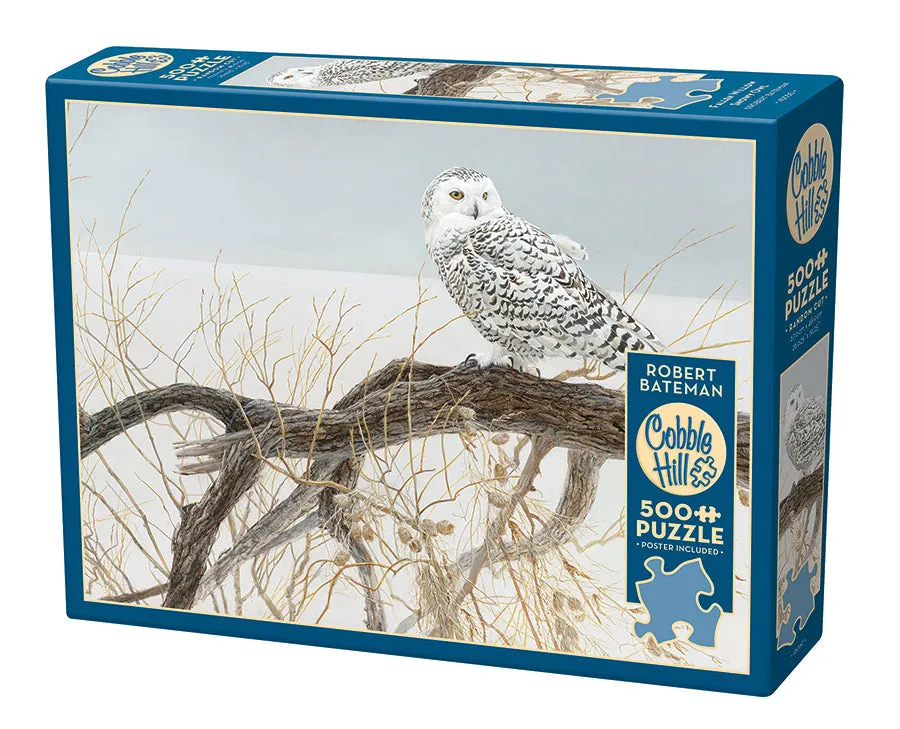 cobble-hill-500-piece-fallen-willow-snowy-owl-puzzle-eule image 1