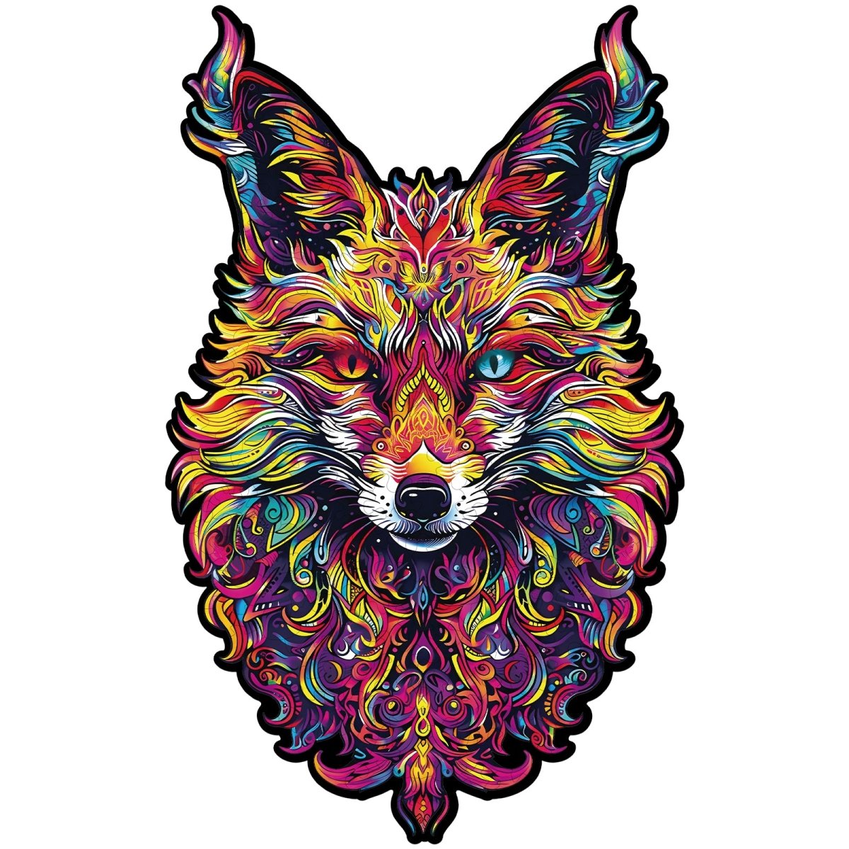 kaayee-wooden-puzzle-gorgeous-fox-holzpuzzle-medium-bunt image 1