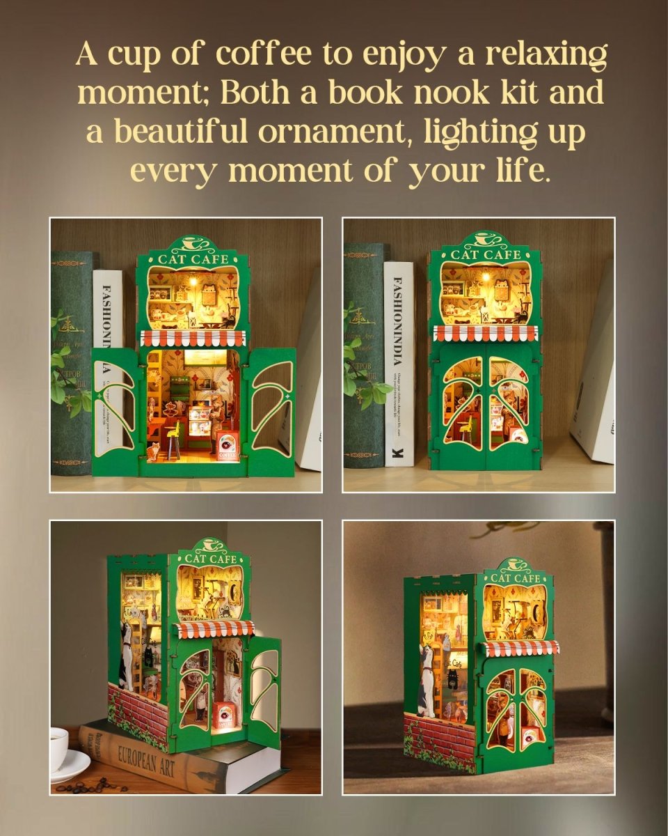 kaayee-book-nook-kit-cat-s-coffee-house-miniatur-beleuchtet image 5