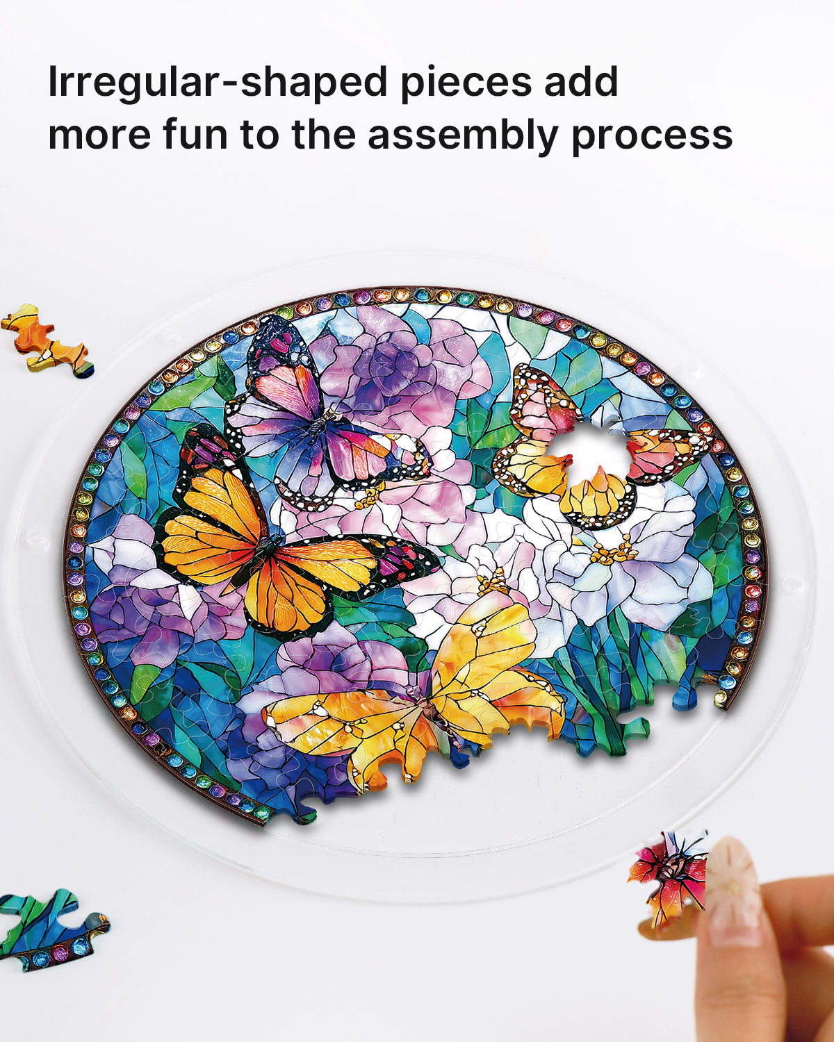 kaayee-suncatcher-puzzle-butterflies-in-bloom-acrylpuzzle-medium-20-8-cm image 2