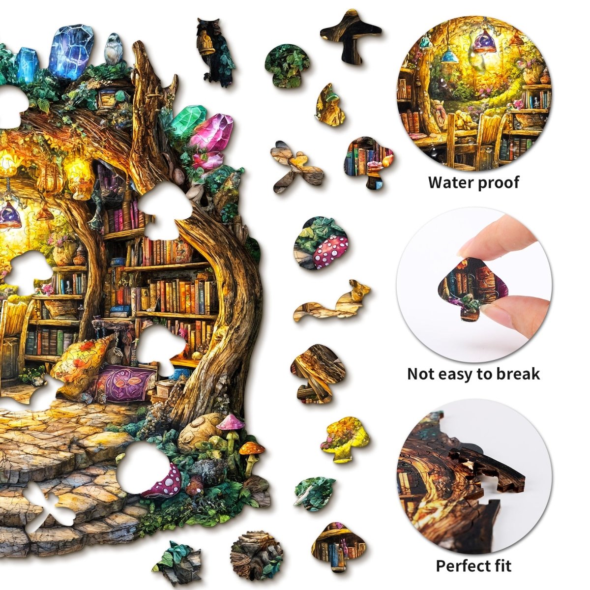 kaayee-forest-mushroom-house-holzpuzzle-medium-pilzhaus-wald image 2