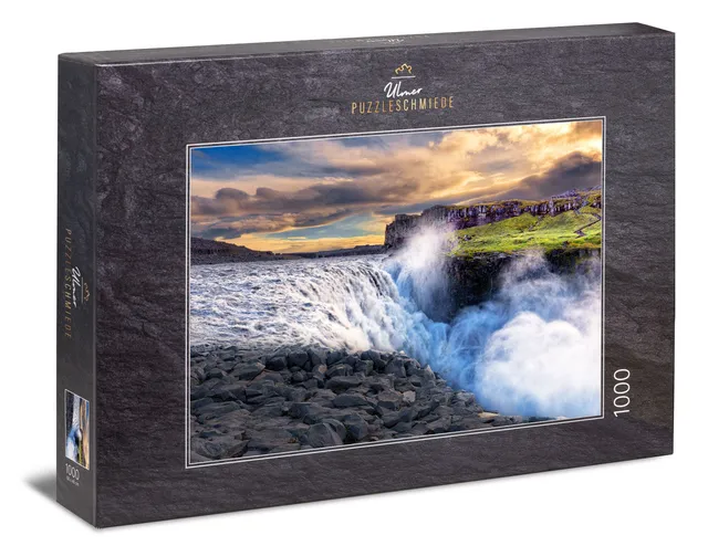 ulmer-puzzleschmiede-islands-wilde-wasser-puzzle-1000-teile-wasserfall image 1