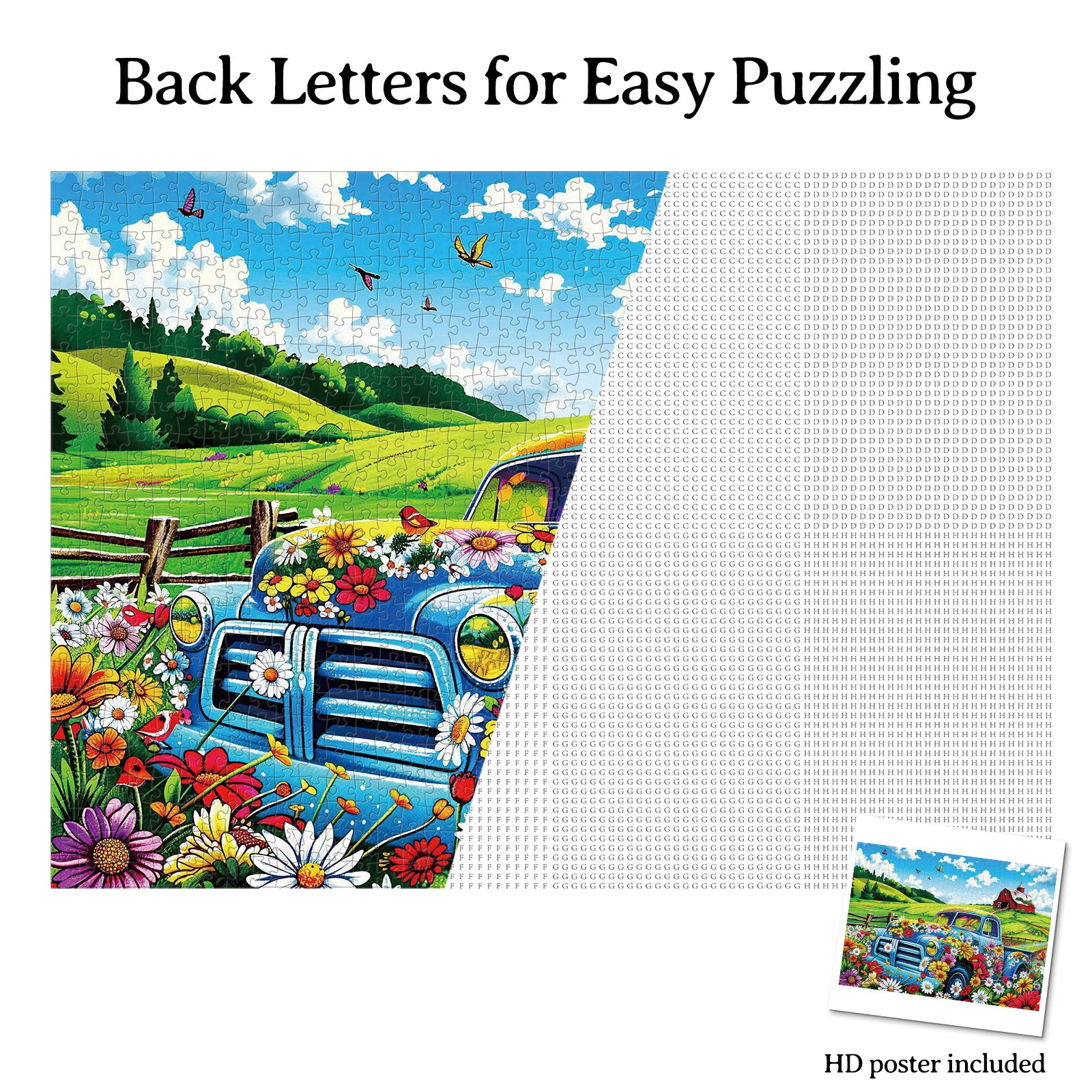 kaayee-countryside-flower-truck-1000-teile-puzzle-eco-blumenauto image 8