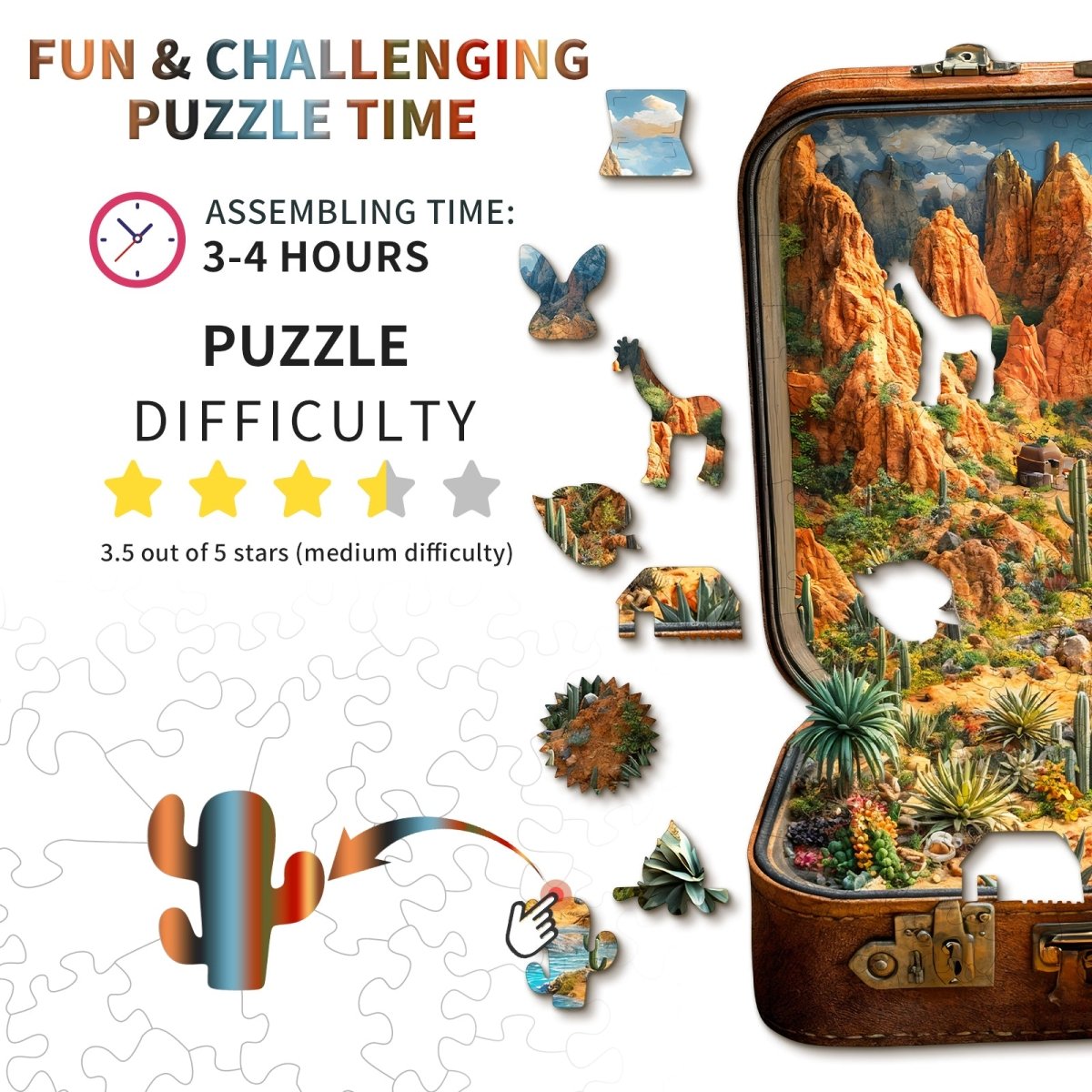 kaayee-desert-journey-holzpuzzle-mittel-w-sten-motiv image 4