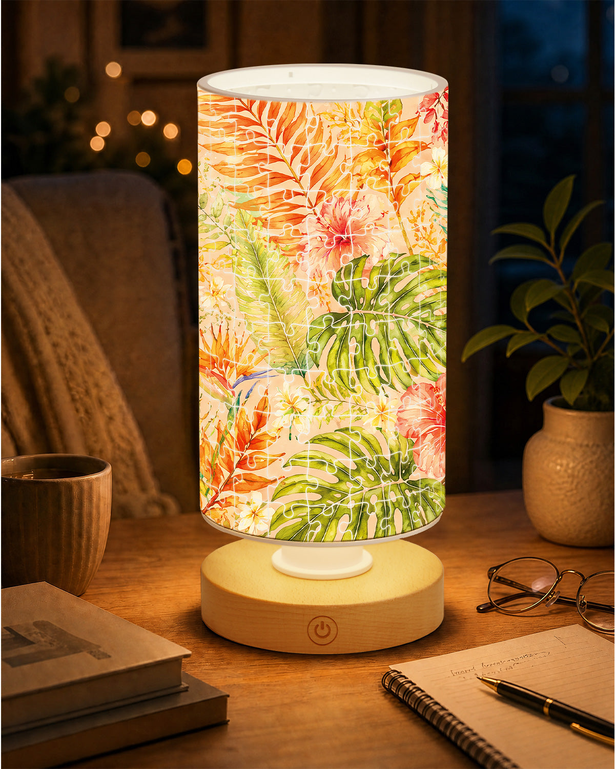 kaayee-tropical-floral-breeze-nachtlicht-acryl-zylinder image 3