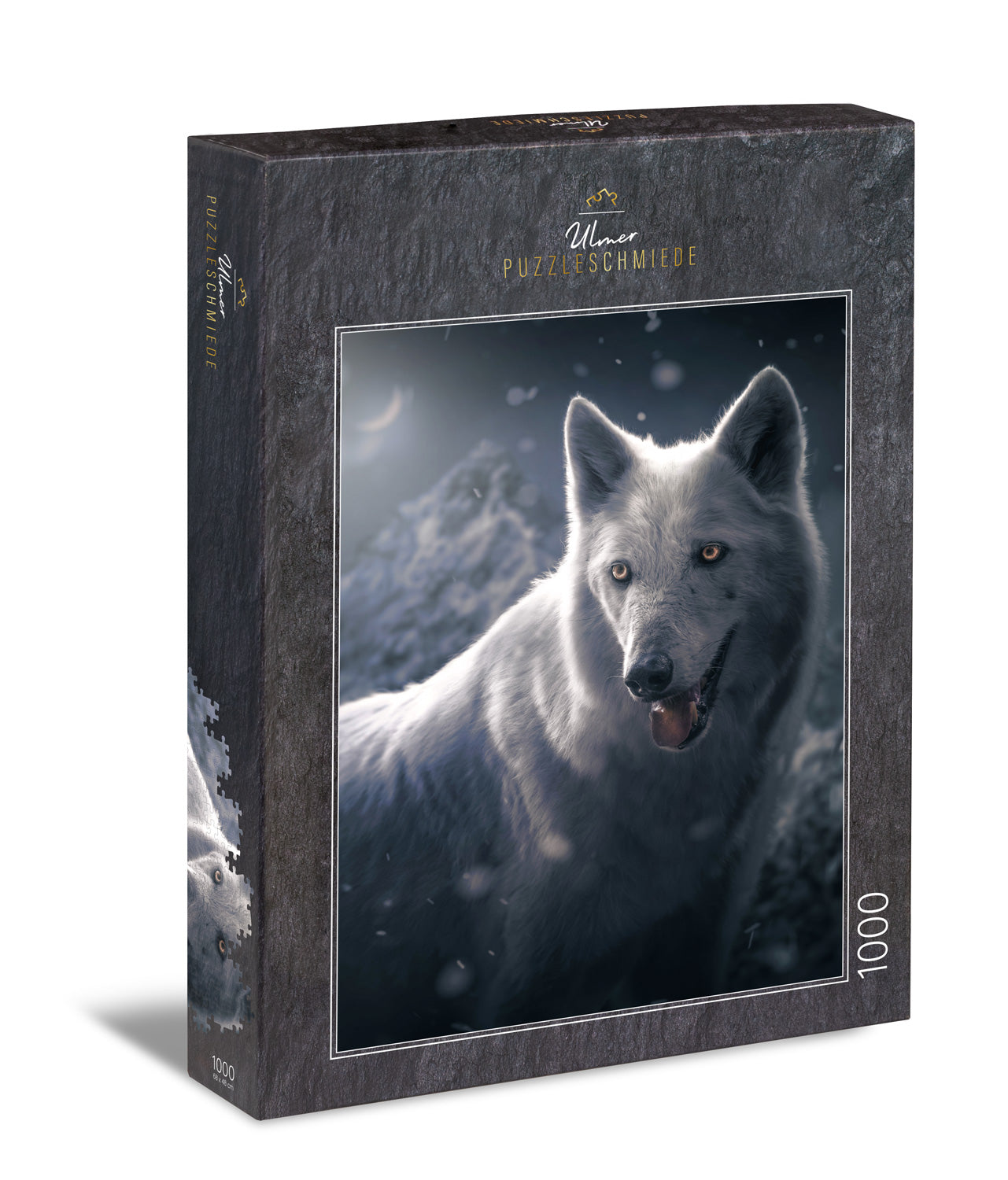 ulmer-puzzleschmiede-puzzle-1000-teile-tundra-wolf-nacht-puzzle image 1