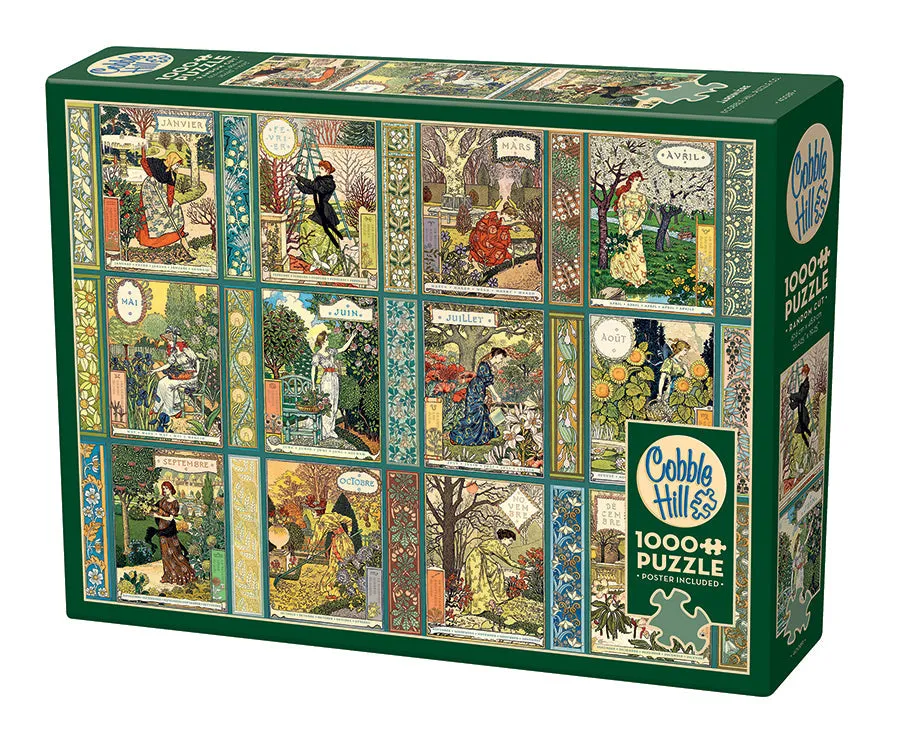 cobble-hill-1000-piece-jardiniere-gardener-s-calendar-puzzle image 1