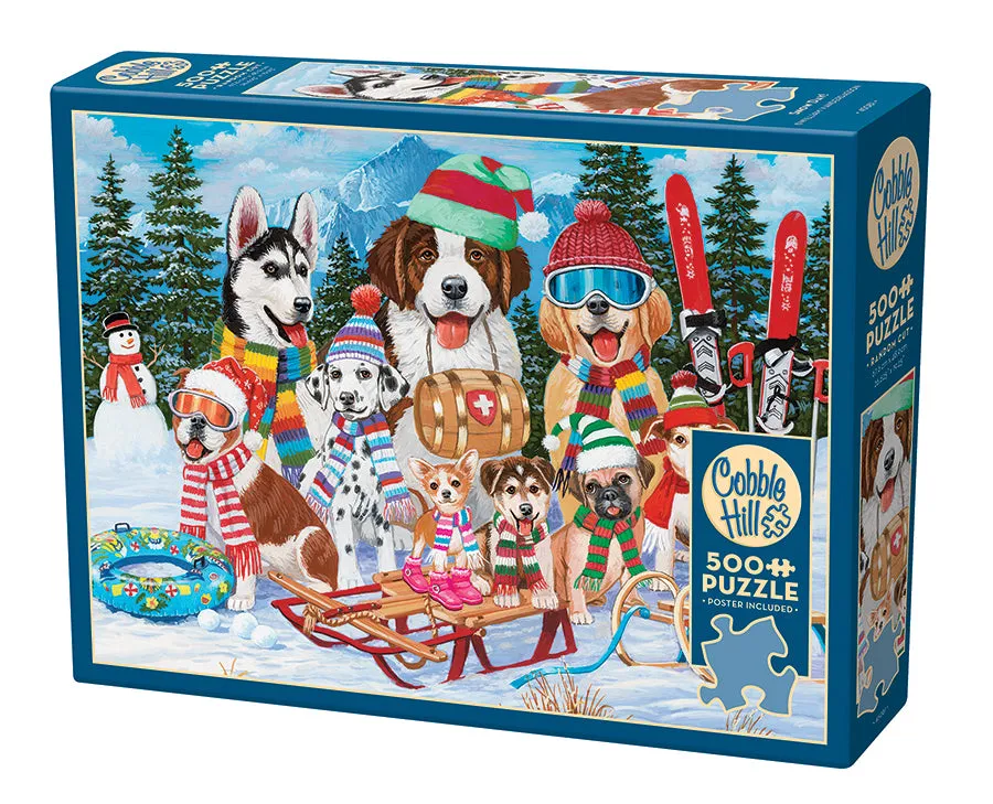 cobble-hill-snow-day-puzzle-500-teile-winter-hunde image 1