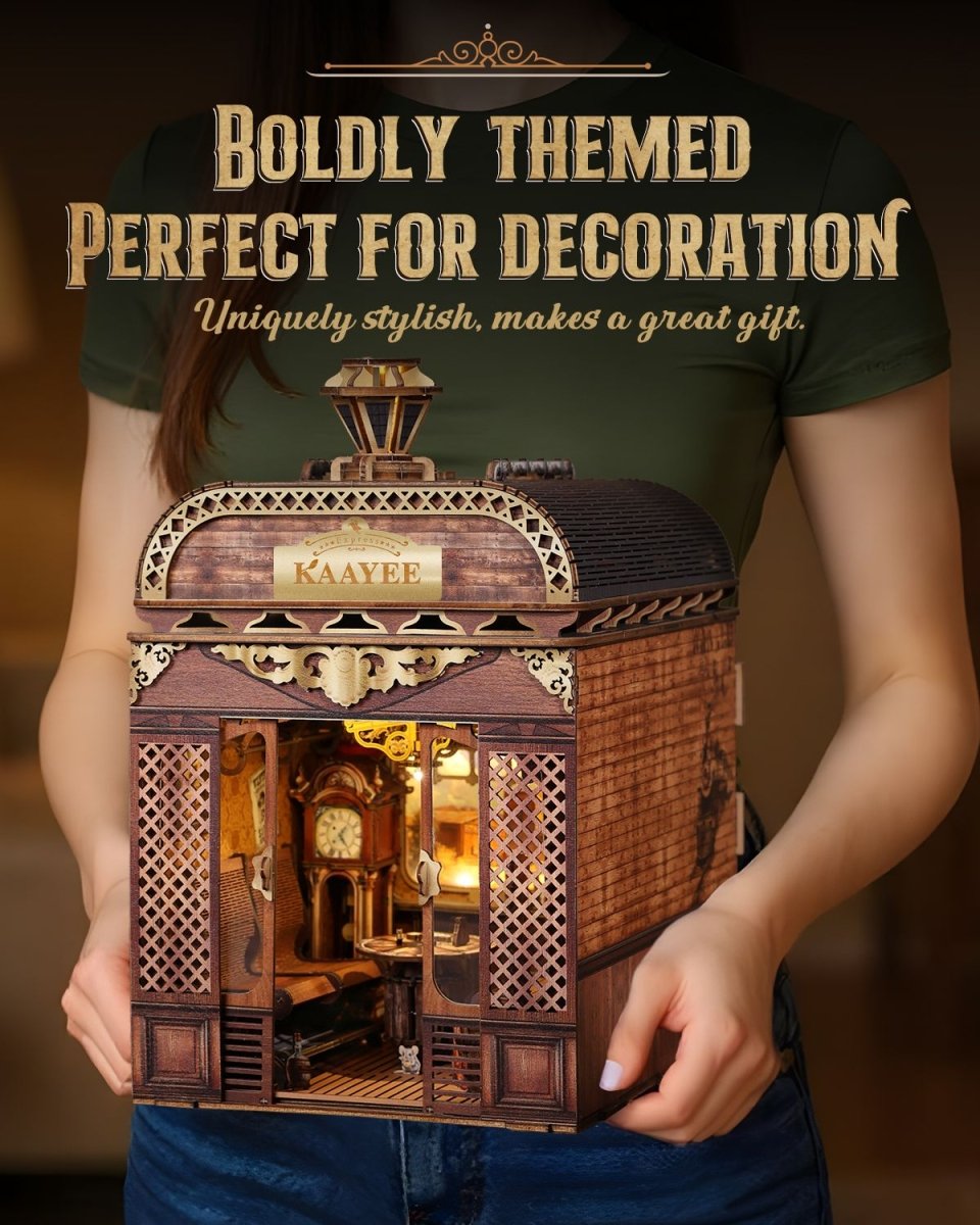 kaayee-book-nook-kit-retro-train-book-nook-holz-led-batterie image 7