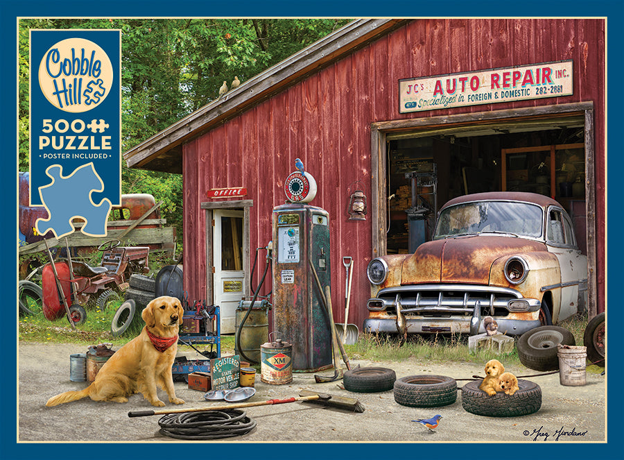 cobble-hill-auto-repair-500-teile-puzzle-werkstatt image 5
