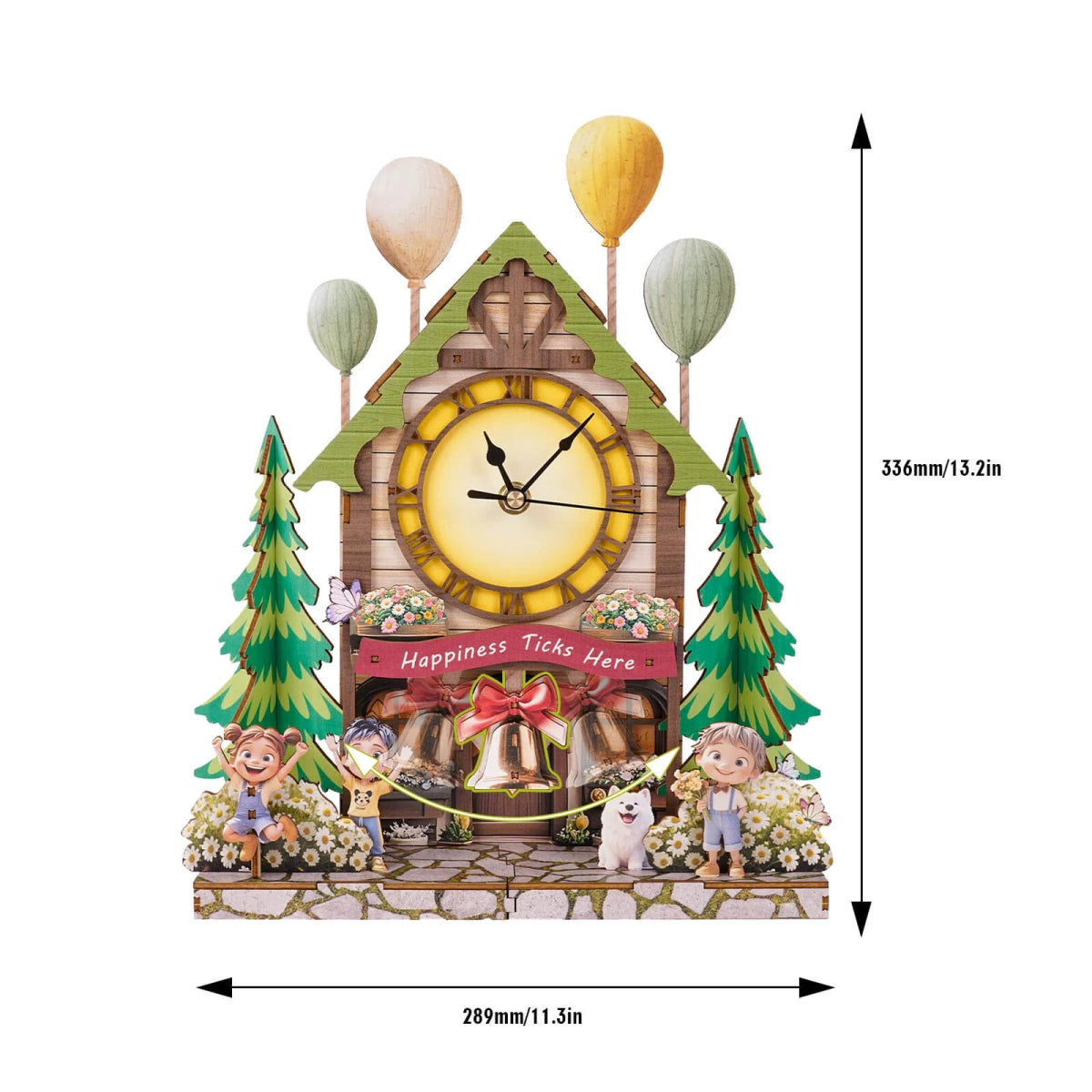 kaayee-ballon-cabin-holz-uhr-bausatz-3d-puzzle image 3
