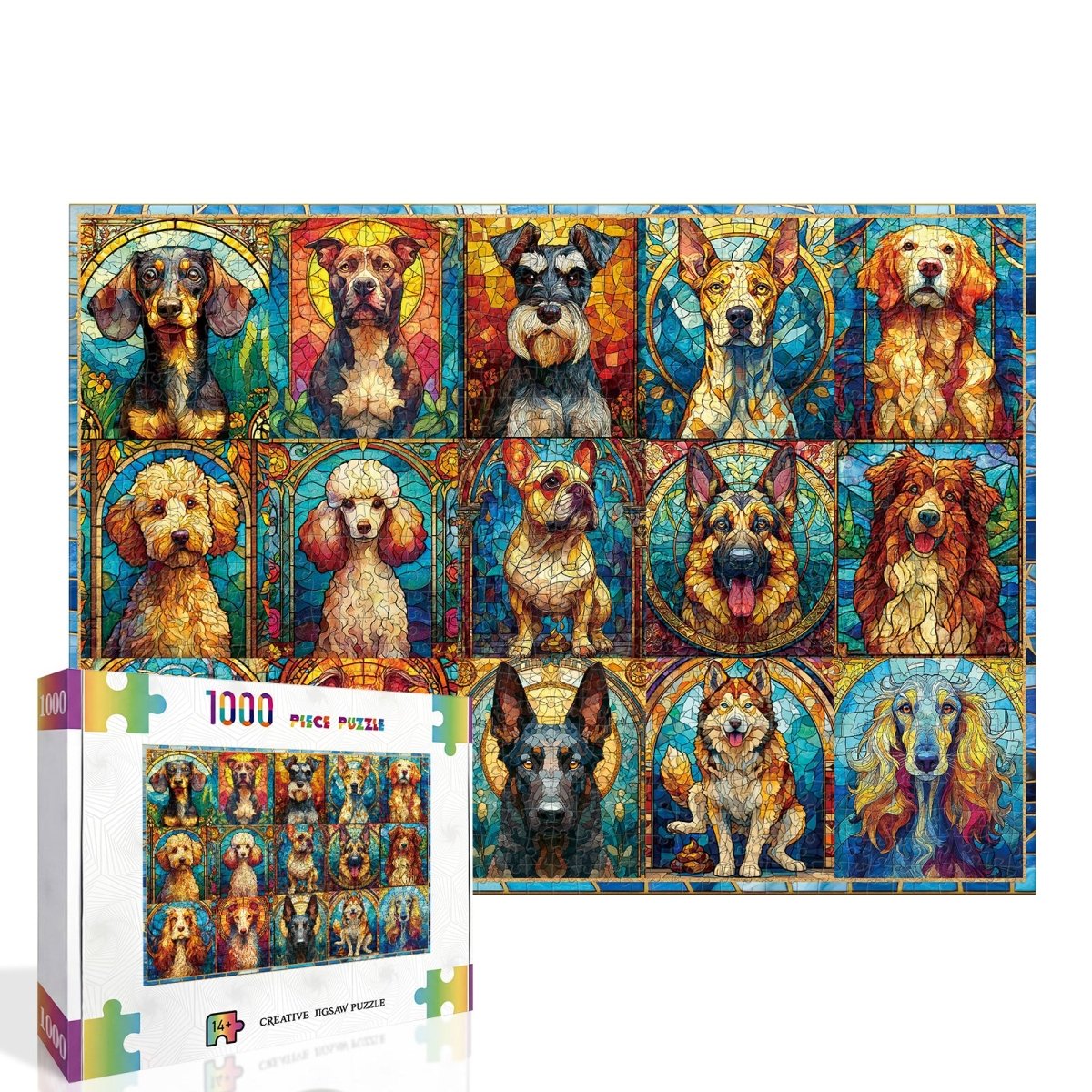 kaayee-cardboard-puzzle-sea-glass-dog-1000-teile-eco image 2