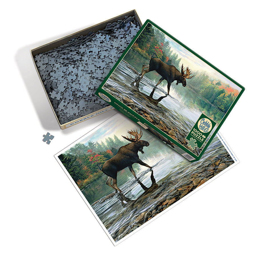 cobble-hill-1000-teile-moose-crossing-puzzle-elch-herbst image 3