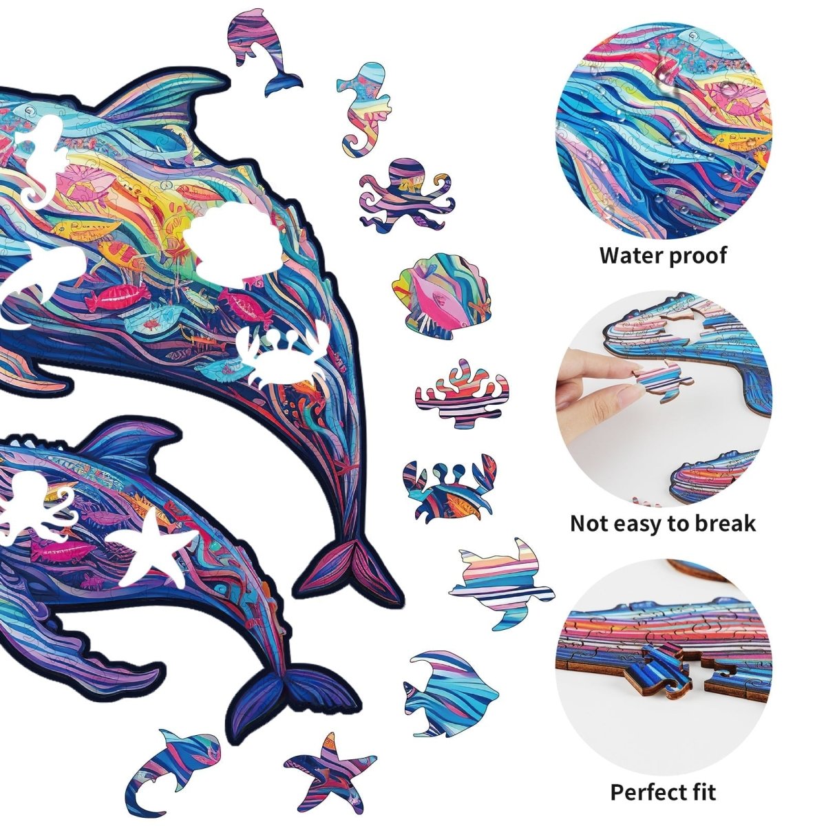kaayee-wooden-puzzle-parent-child-whale-holzpuzzle-medium-wale image 2