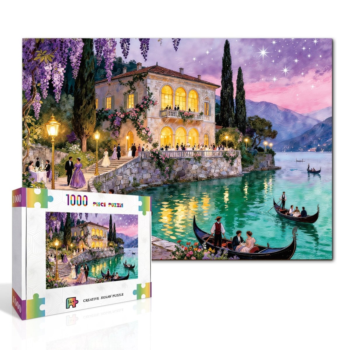 kaayee-starlit-lakeside-ball-puzzle-1000-teile-eco-white-board image 2