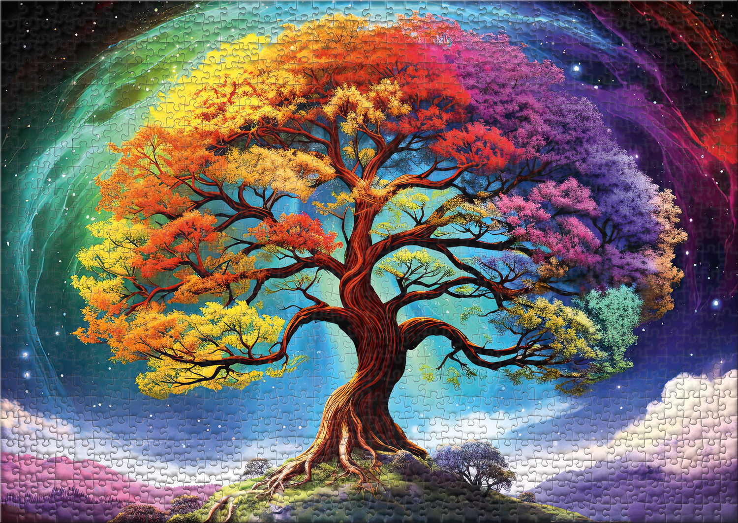 ulmer-puzzleschmiede-rainbow-tree-1000-teile-puzzle-lebensbaum image 2