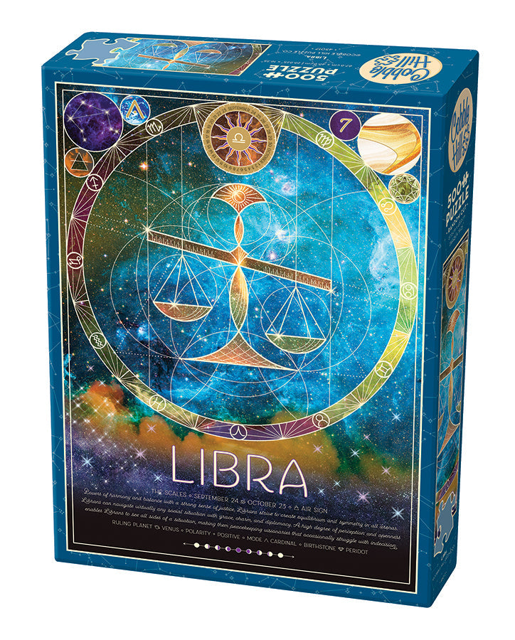 cobble-hill-500-piece-libra-puzzle-500-teile-sternzeichen-waage image 1