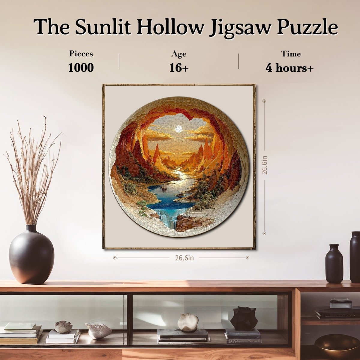 kaayee-the-sunlit-hollow-1000-teile-puzzle-rund-standard image 6